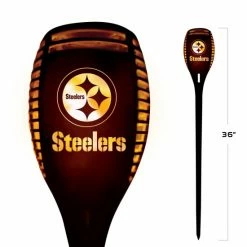 Sporticulture NFL Pittsburgh Steelers Team LED Solar Torch Outdoor Lighting