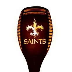 Sporticulture NFL New Orleans Saints Team LED Solar Torch Outdoor Lighting