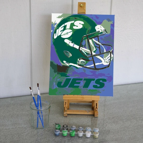 Sporticulture NFL New York Jets Team Pride Paint By Number Kit Office & Stationery