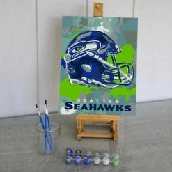 Sporticulture NFL Seattle Seahawks Team Pride Paint By Number Kit Office & Stationery