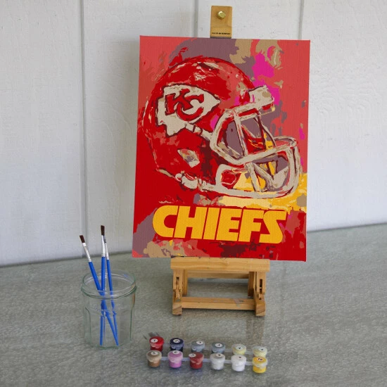 Sporticulture NFL Kansas City Chiefs Team Pride Paint By Number Kit Office & Stationery