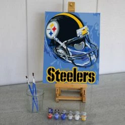 Sporticulture NFL Pittsburgh Steelers Team Pride Paint By Number Kit Office & Stationery