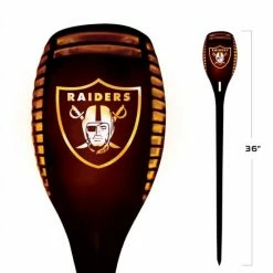 Sporticulture NFL Las Vegas Raiders Team LED Solar Torch Outdoor Lighting