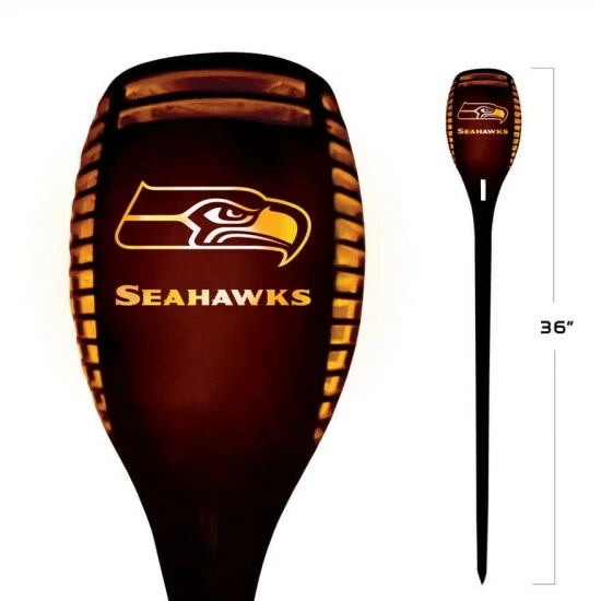 Sporticulture NFL Seattle Seahawks Team LED Solar Torch Outdoor Lighting