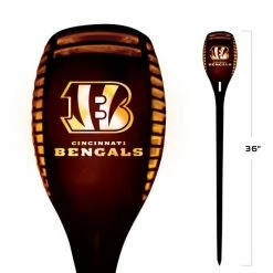 Sporticulture NFL Cincinnatti Bengals Team LED Solar Torch Outdoor Lighting