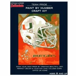 Sporticulture Miami Hurricanes Paint By Number Craft Kit Art