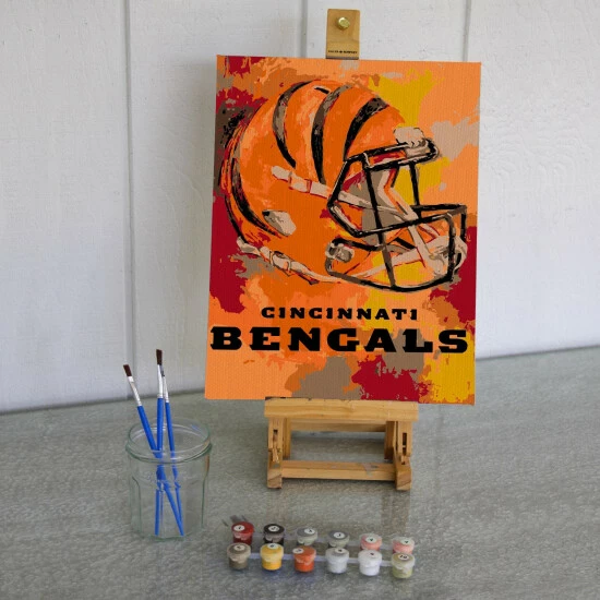 Sporticulture NFL Cincinnatti Bengals Team Pride Paint By Number Kit Office & Stationery
