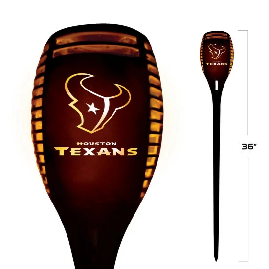 Sporticulture NFL Houston Texans Team LED Solar Torch Outdoor Lighting