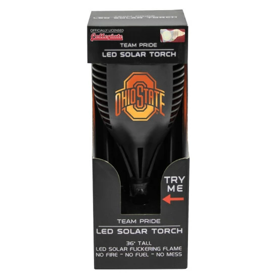 Sporticulture NCAA Ohio State Buckeyes Team LED Solar Torch Outdoor Living