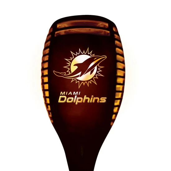 Sporticulture NFL Miami Dolphins Team LED Solar Torch Outdoor Lighting